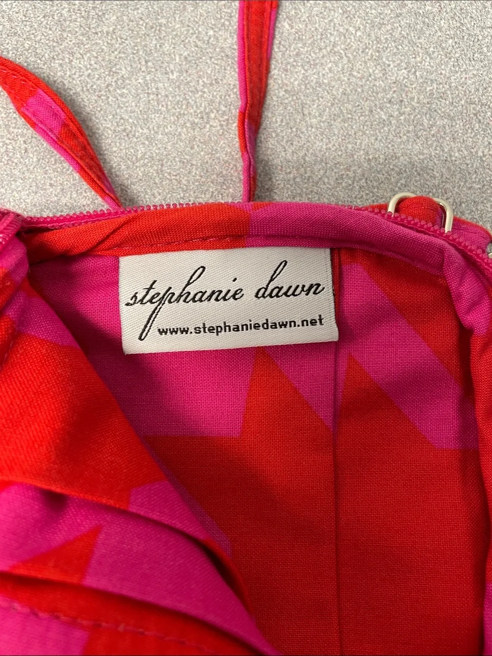 Stephanie Dawn Houndstooth Two-Tone Pink & Red Quilted Crossbody Phone Bag